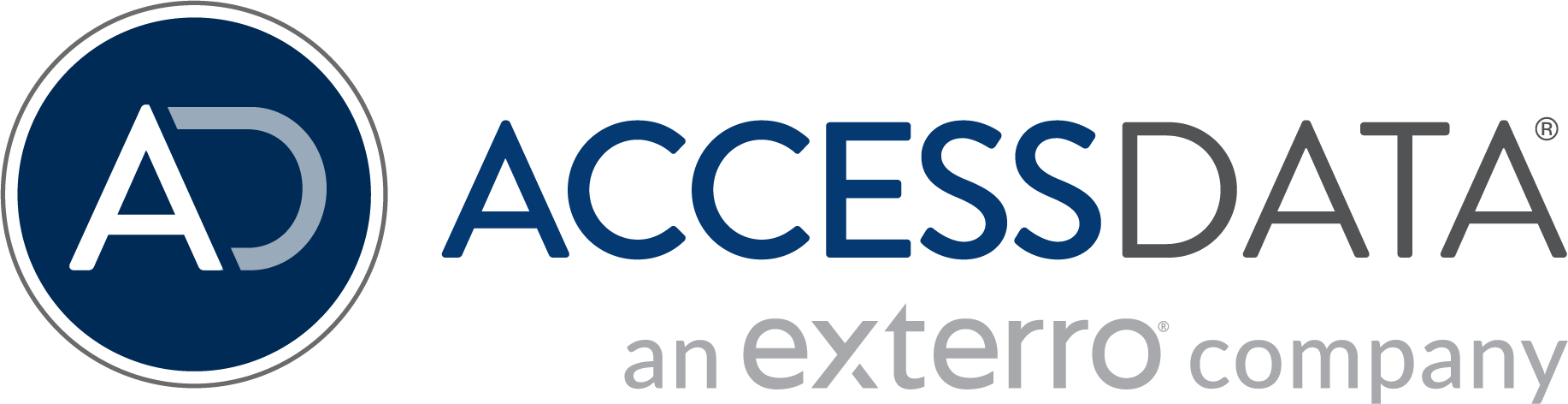 AccessData logo - co-brand gray