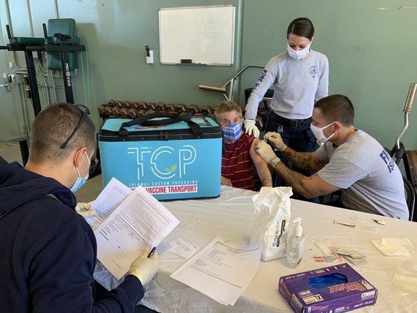 TCP light weight Totes for maintaining COVID vaccines refrigerated at vaccine clinics all day without ice.