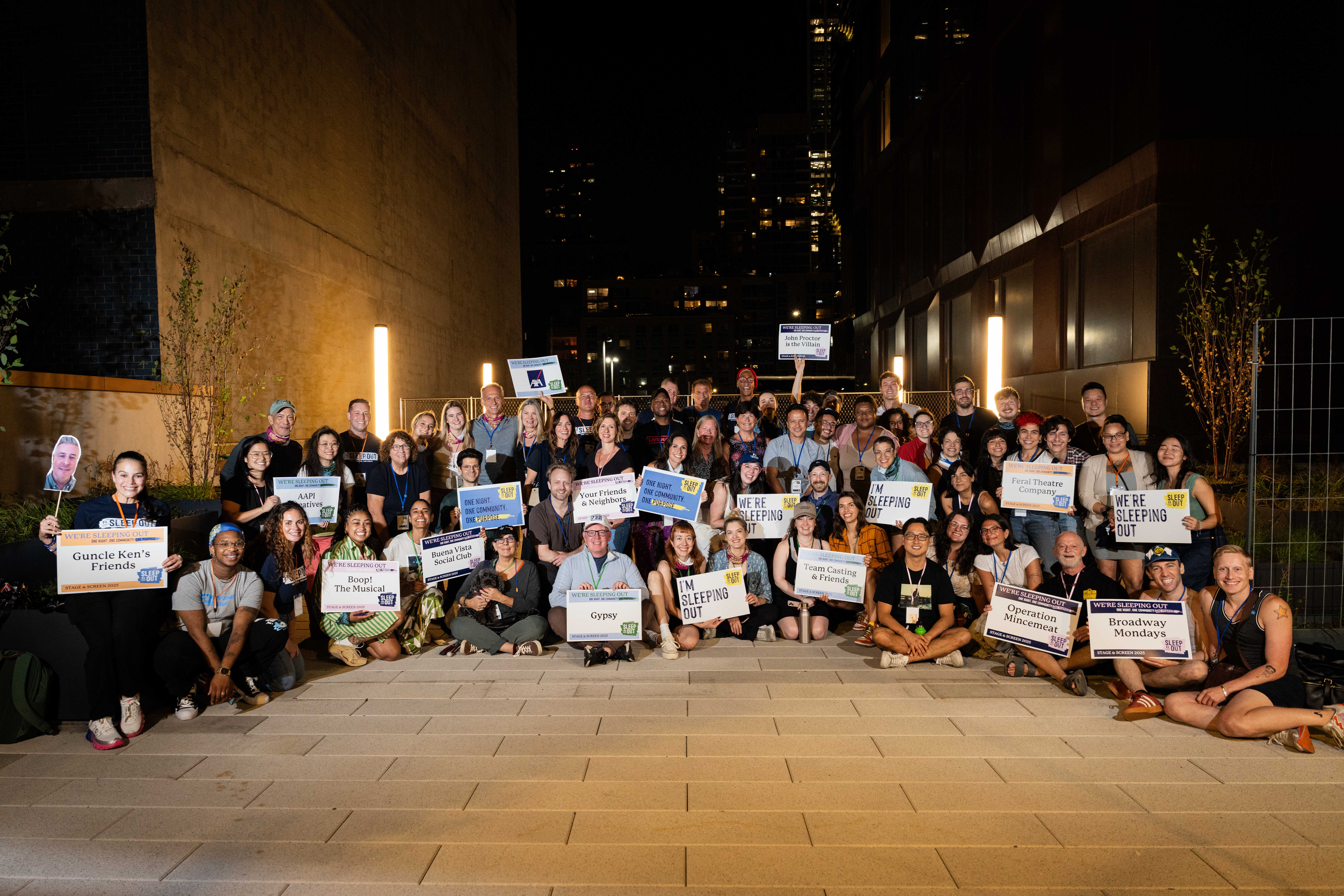 2025 Sleep Out Stage and Screen Group Shot