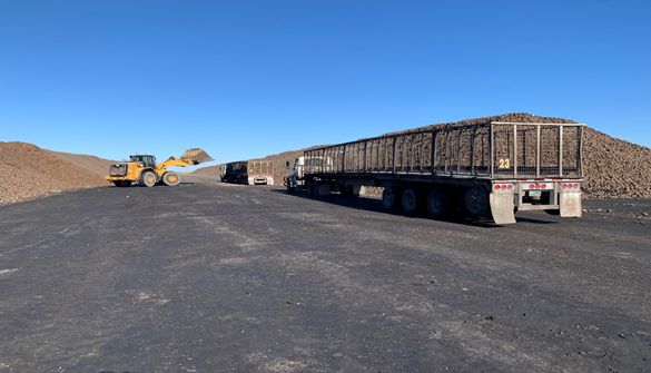 Sugarbeet trucks in leader / follower scenario
