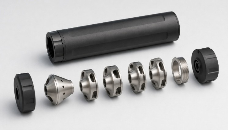 Suppressor Pieces and Assembled Product