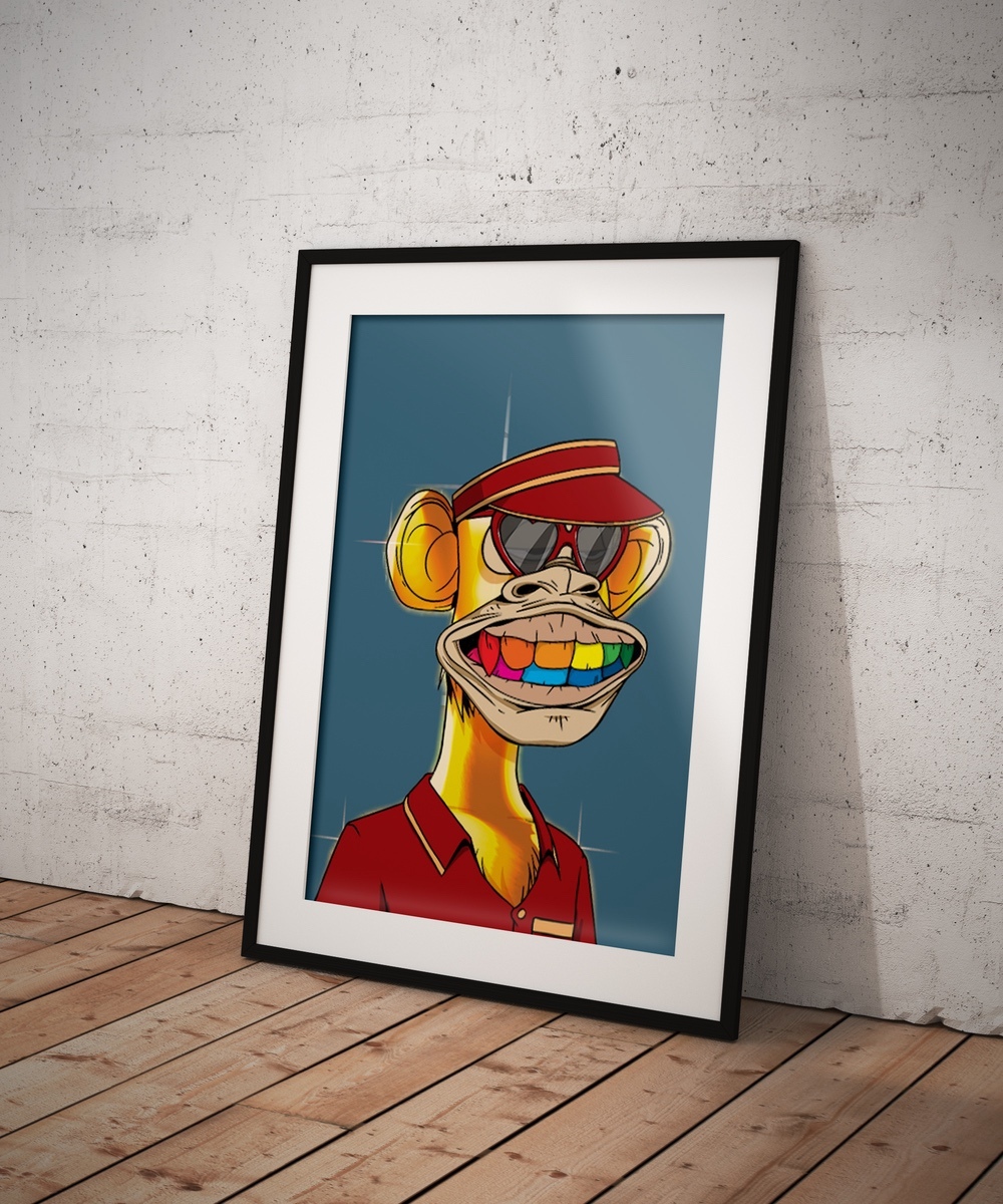 Framed Print Bored Ape Yacht Club