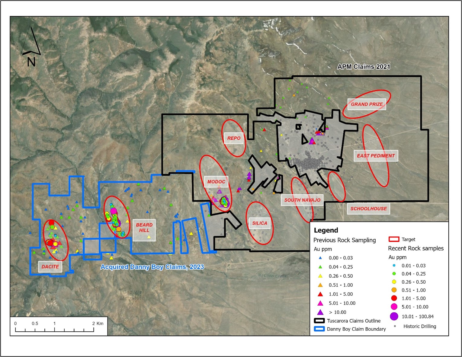 American Pacific Mining Reports up to 100 g t Gold and