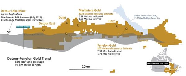 Figure 1. Detour-Fenelon Gold Trend