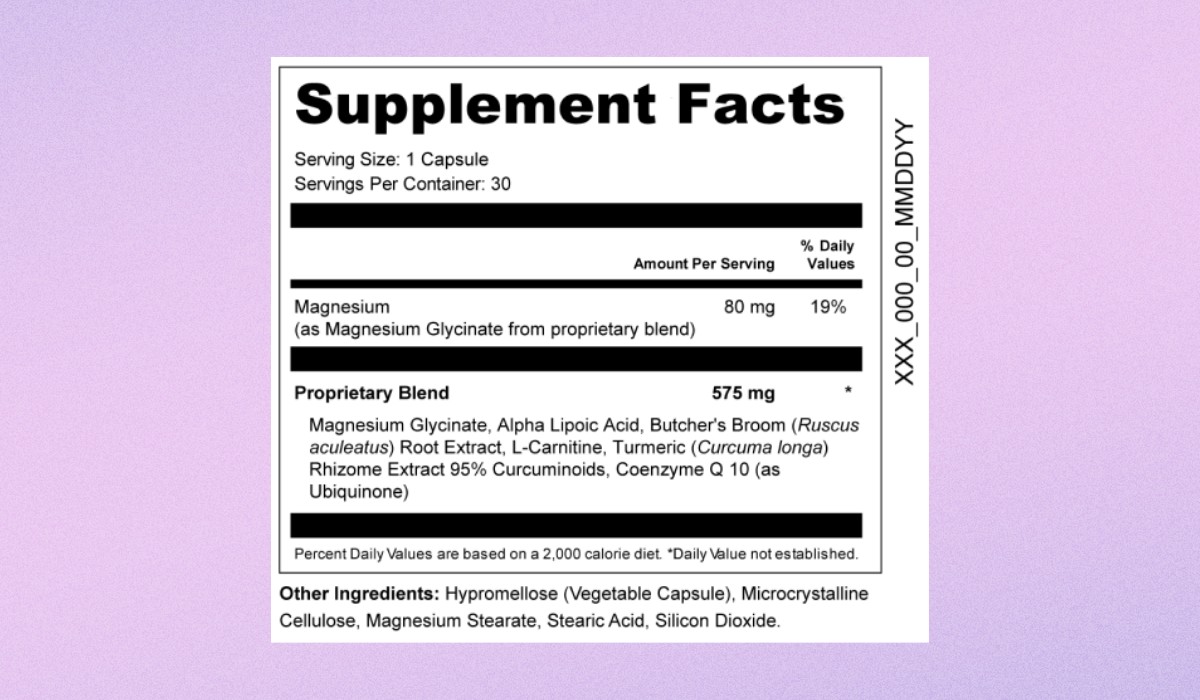 Arialief Supplement Facts