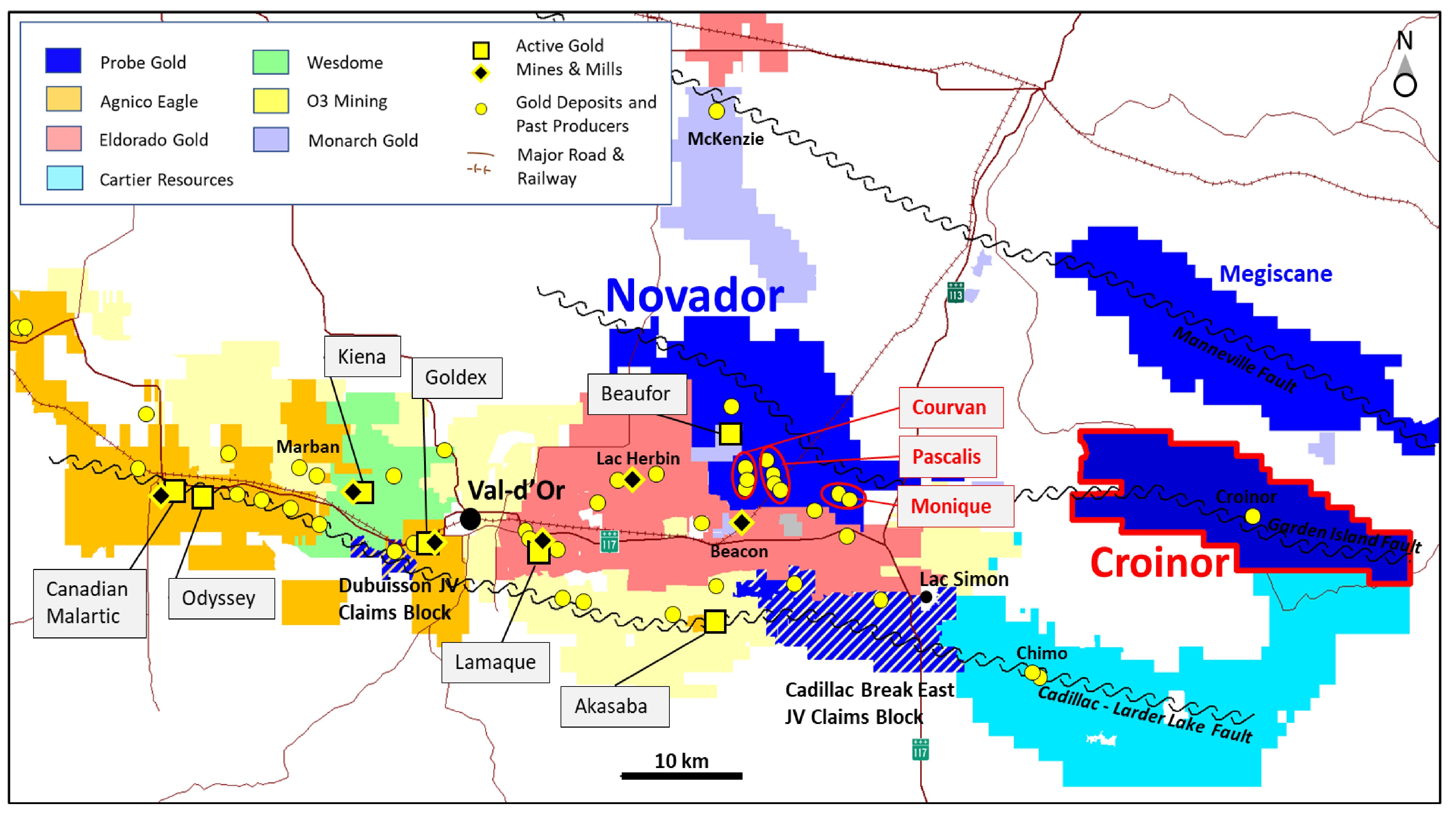 Probe Gold Val-d’Or properties with the Croinor acquisition