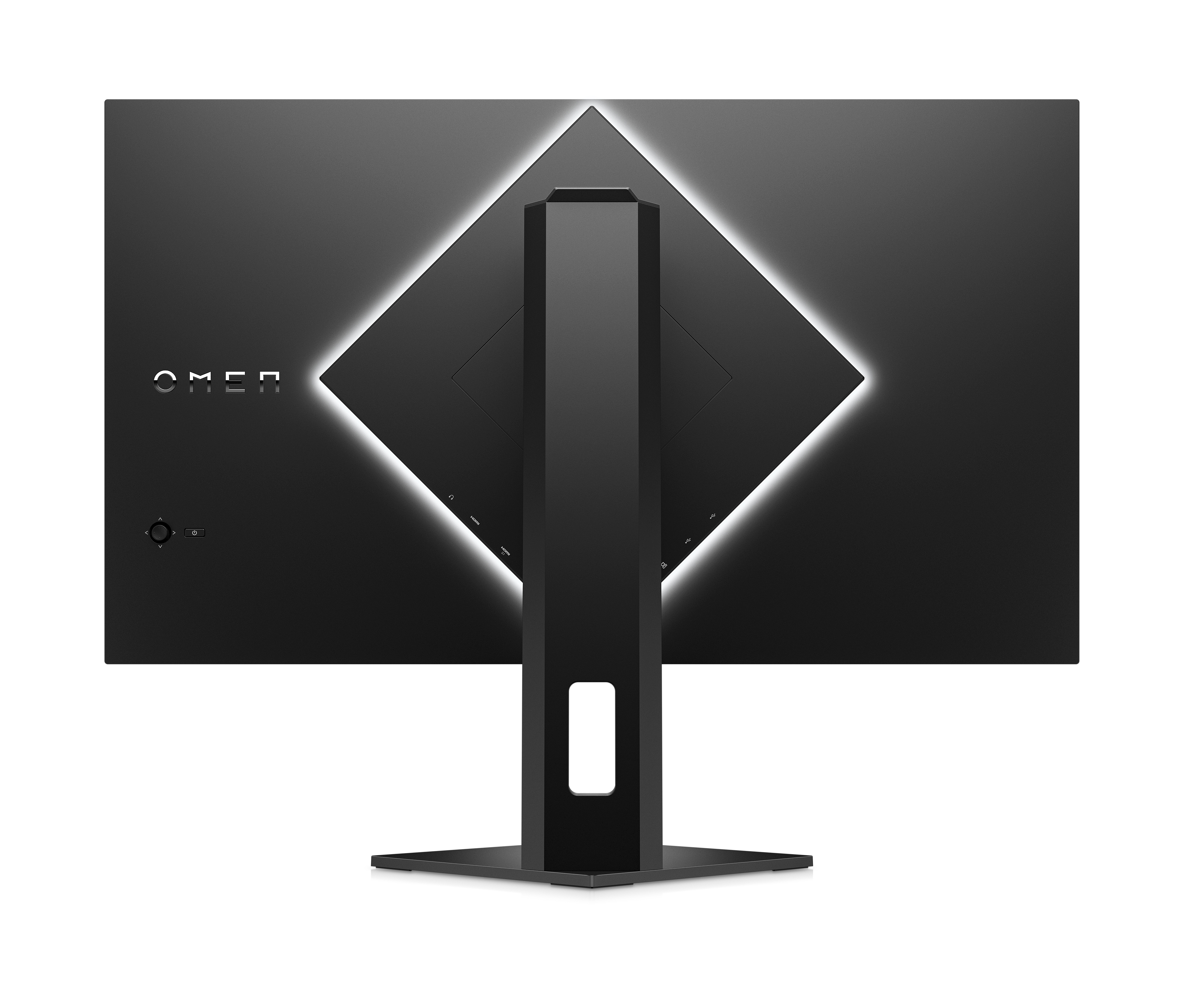 OMEN diamond shaped ARGB lighting on the rear adds spectacular ambiance to any setup and comes with customizable animations and themes that can sync your entire ecosystem via OMEN Light Studio.