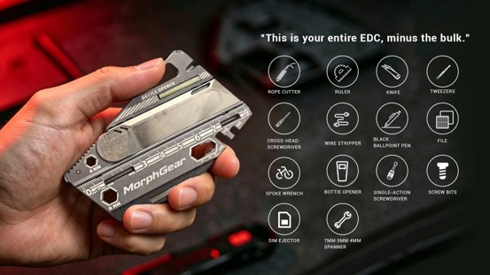 Multi-Tool That Fits in Your Wallet: MorphGear Launches on Kickstarter