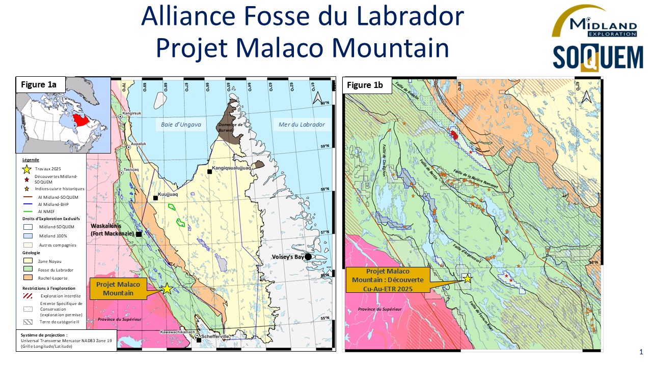 Figure 1 Alliance Fosse du Labrador-Projet Malaco Mountain