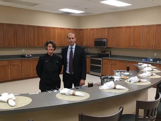 SweeGen's North American Food and Beverage Application Center in California. (L-R) S.V.P., Application Technology, Shari Mahon and V.P. of Sales and Marketing Luca Giannone