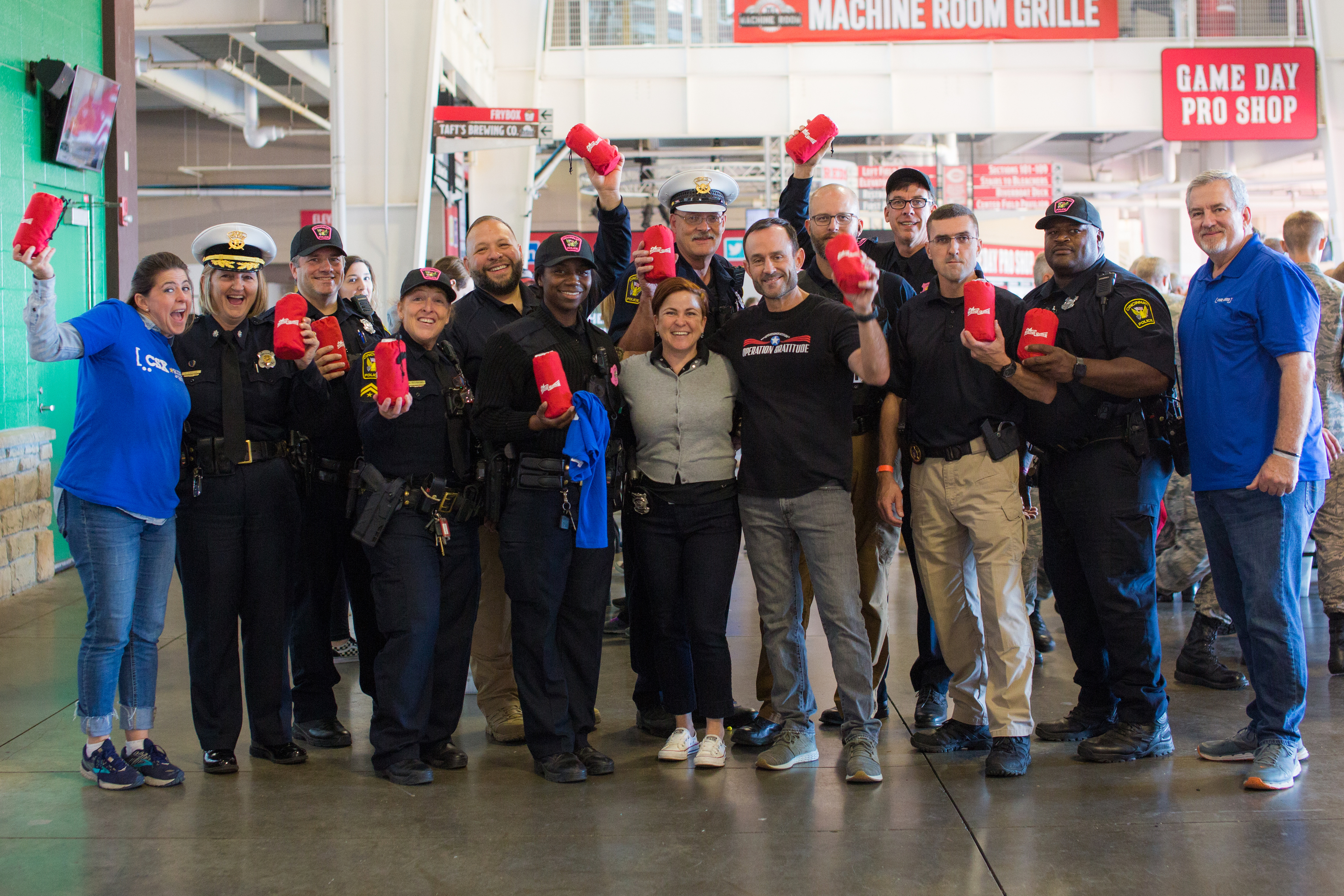 Images were taken at Operation Gratitude Care Package delivery to First Responders in Cincinnati with CSX. 