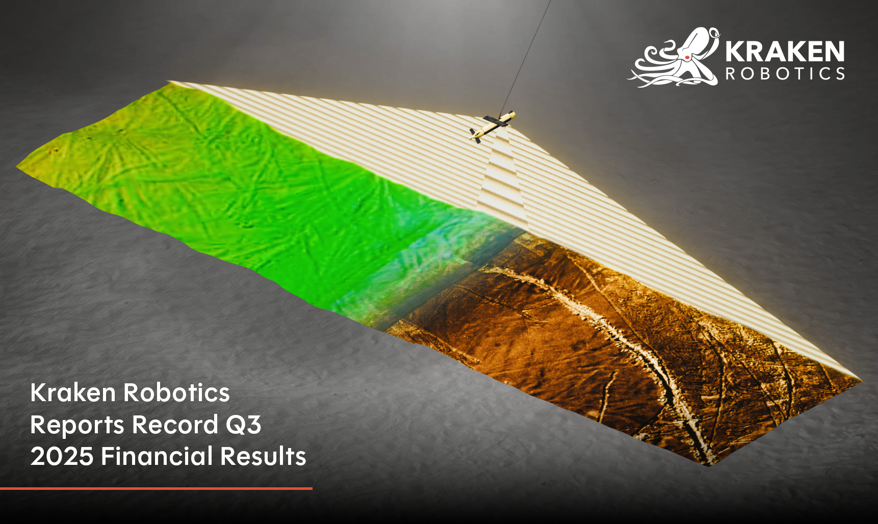 KATFISH towed synthetic aperture sonar system mapping the ocean floor