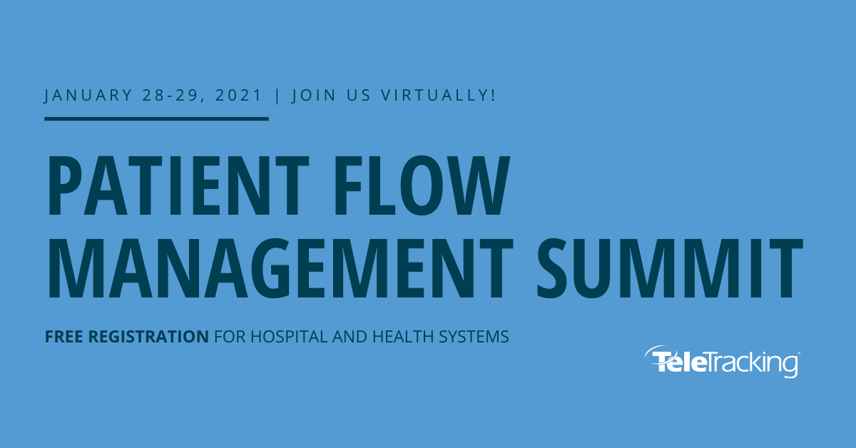 TeleTracking is pleased to partner with BRI Network for the 2021 virtual Patient Flow Management Summit January 28-29.

This 2-day event is free to providers and is accredited for 9 CME/CNE hours. 

We look forward to connecting with you to discuss how TeleTracking can help your health system on its patient flow journey.