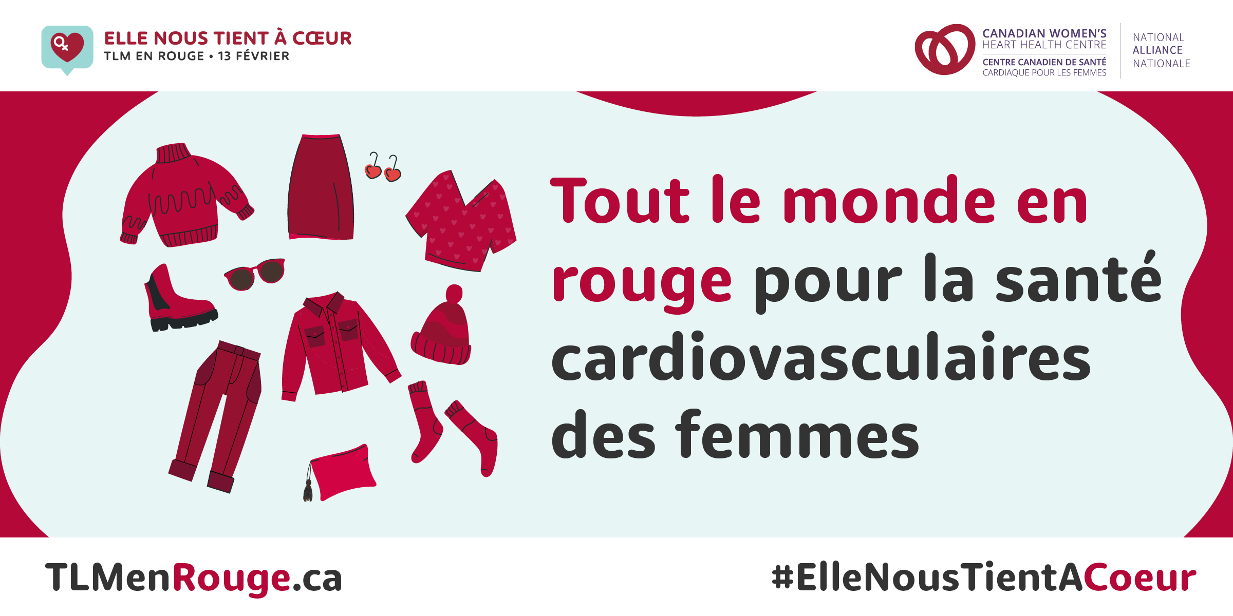 Portez du rouge le 13 février pour la santé cardiovasculaires des femmes!