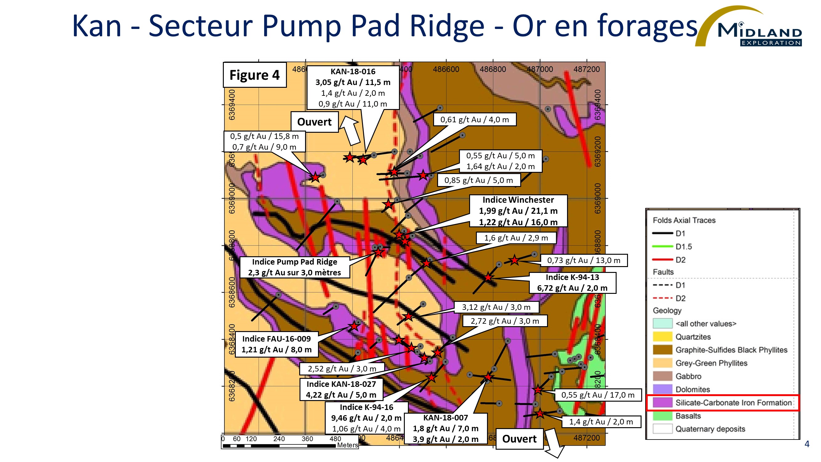 Figure 4 Midland annonce l'acquisition du projet aurifère Kan