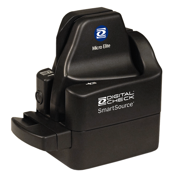 The SmartSource Expert Micro Elite check scanner is a network-ready version of the Micro Elite, with a compact form factor and more onboard processing power.