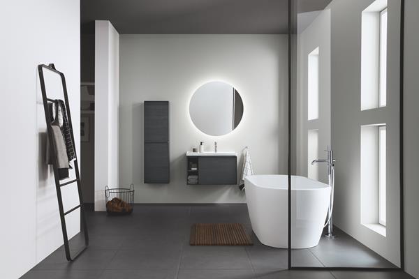 Duravit's D-Neo series features washbasins, furniture and bathtubs that collectively lead with a striking, engaging and timeless design language. Photography courtesy of Duravit.