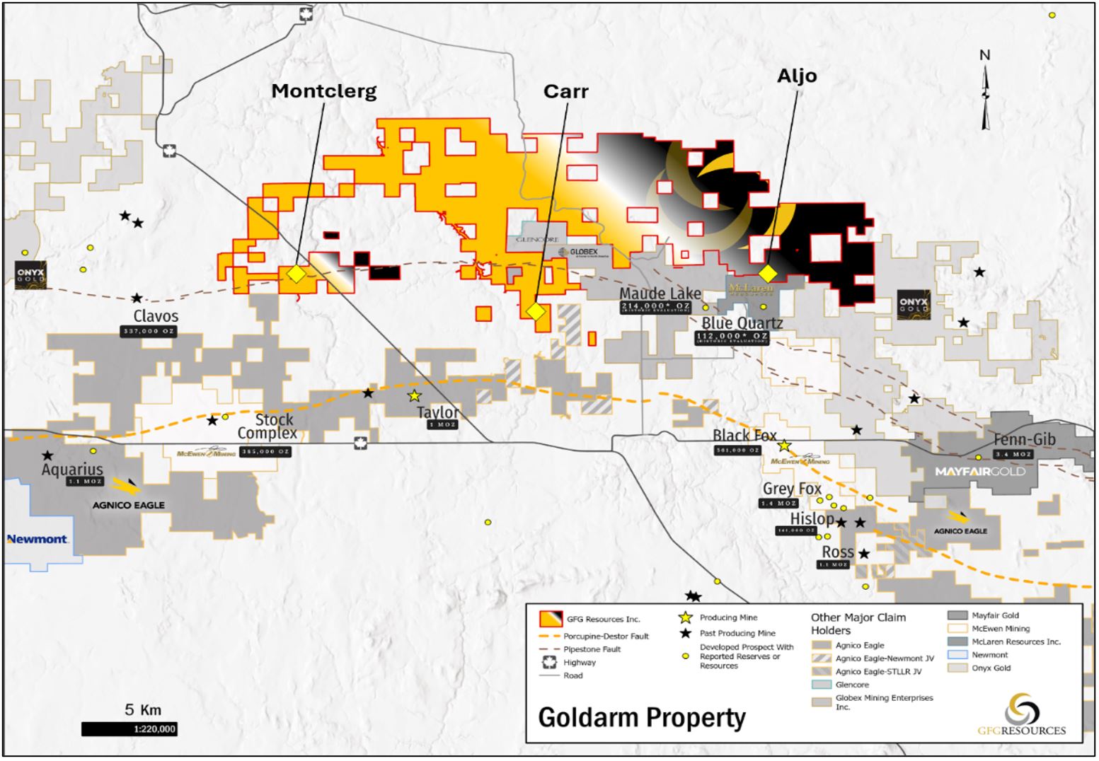 Figure 2: Goldarm Property Plan View Map image