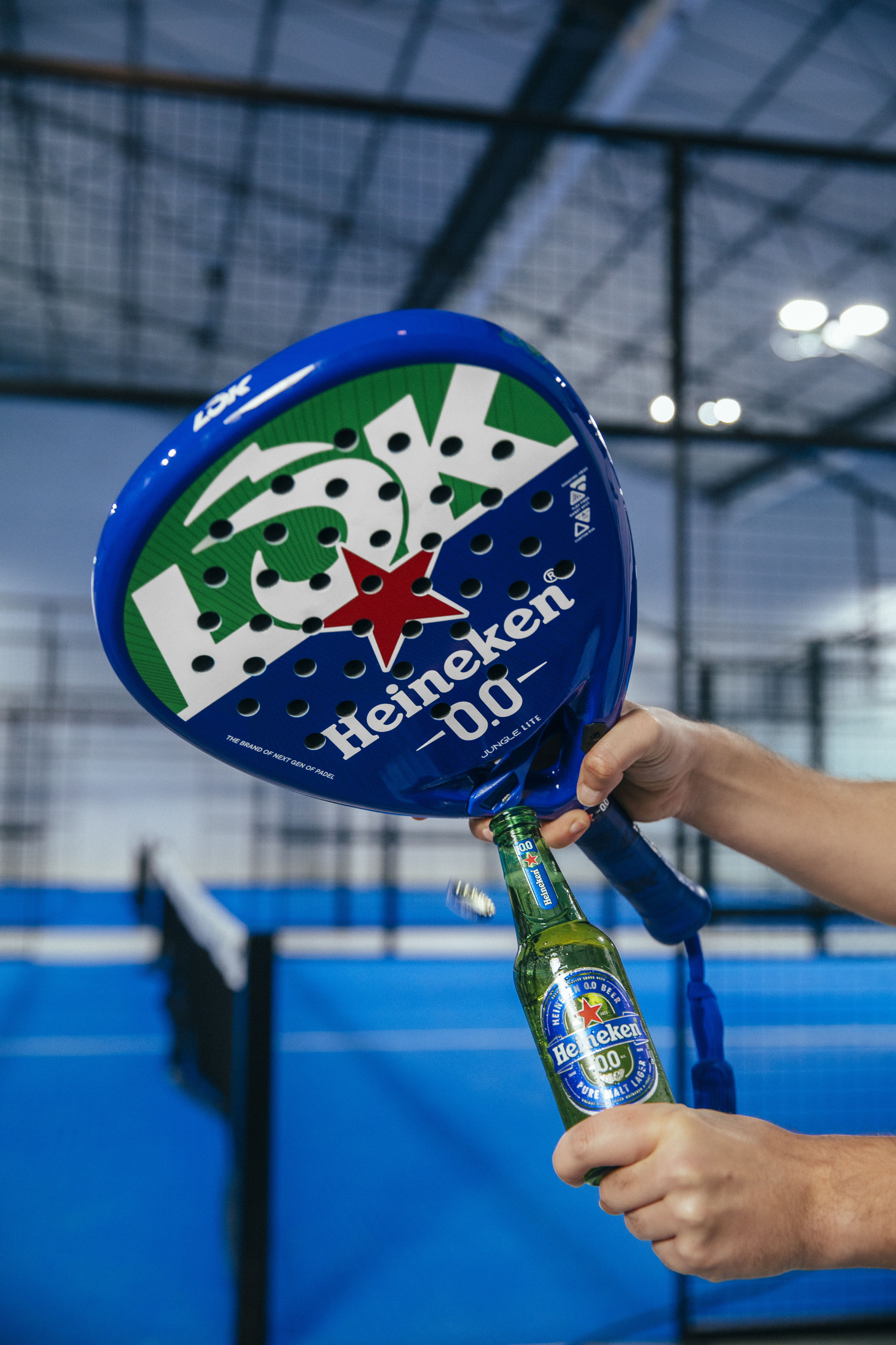 Heineken® 0.0 x LÕK serve up the world’s first padel racket with a built-in bottle opener