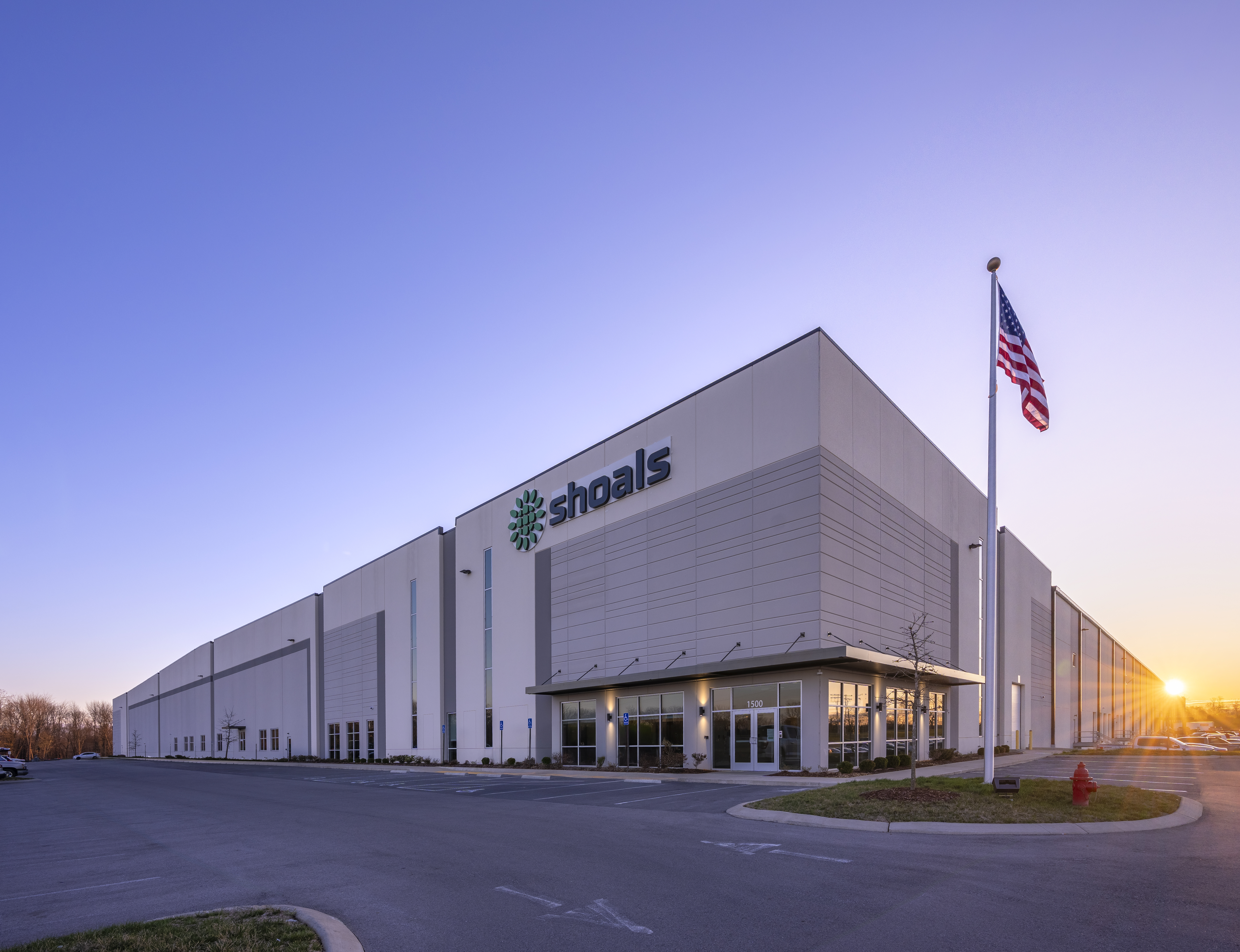 Exterior of Shoals Mega Plant in Portland, TN