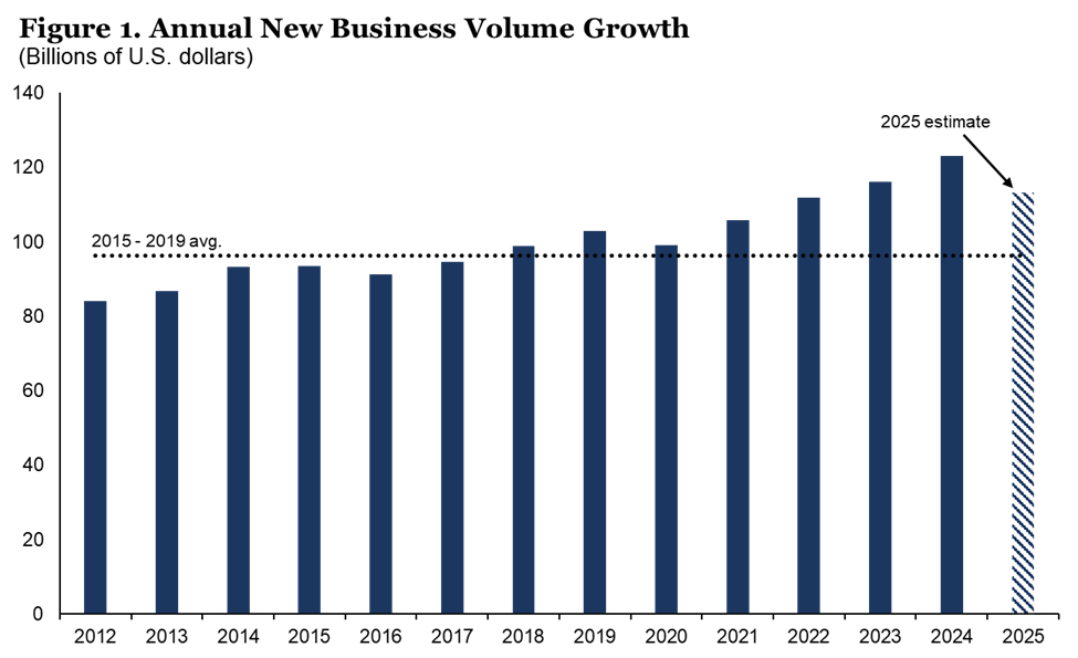 Annual New Business Volume Growth