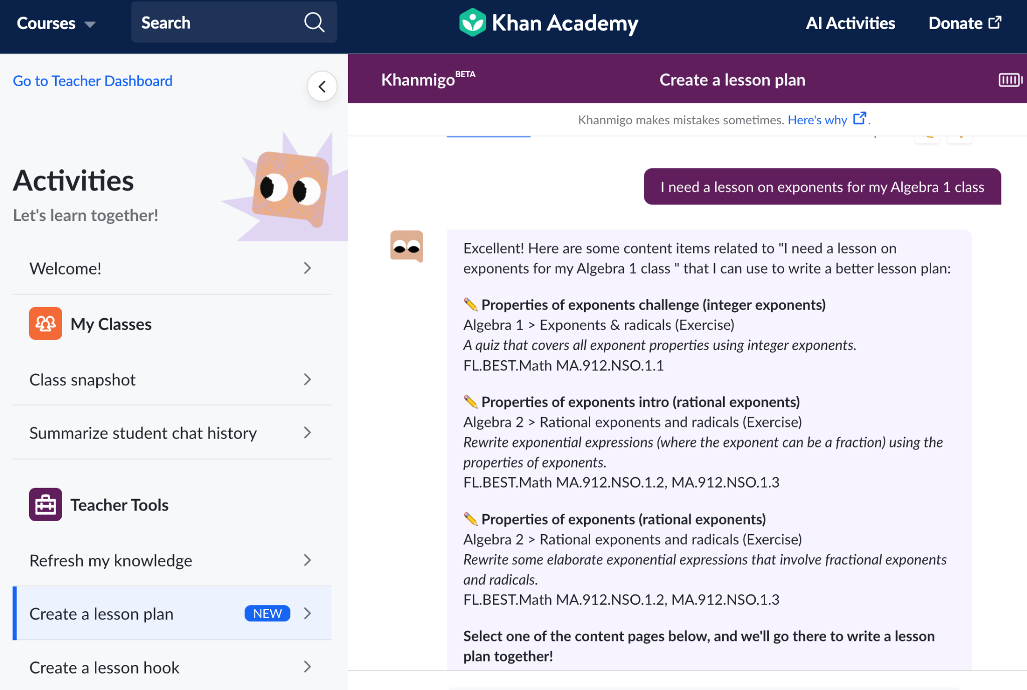 iteach helps new teacher candiates effective learn and teach AI with Khanmigo