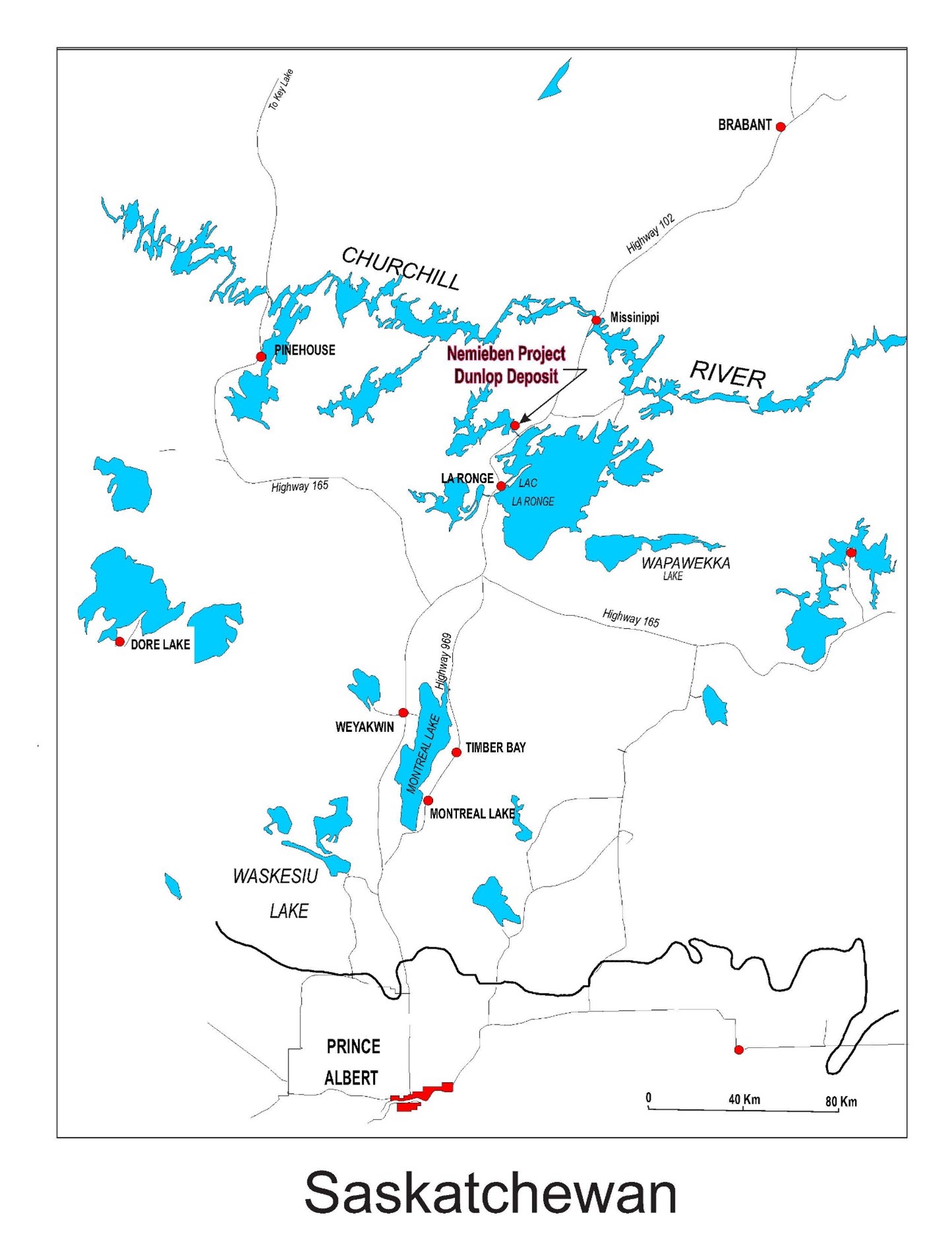 Dunlop Nickel, Copper Deposit Location