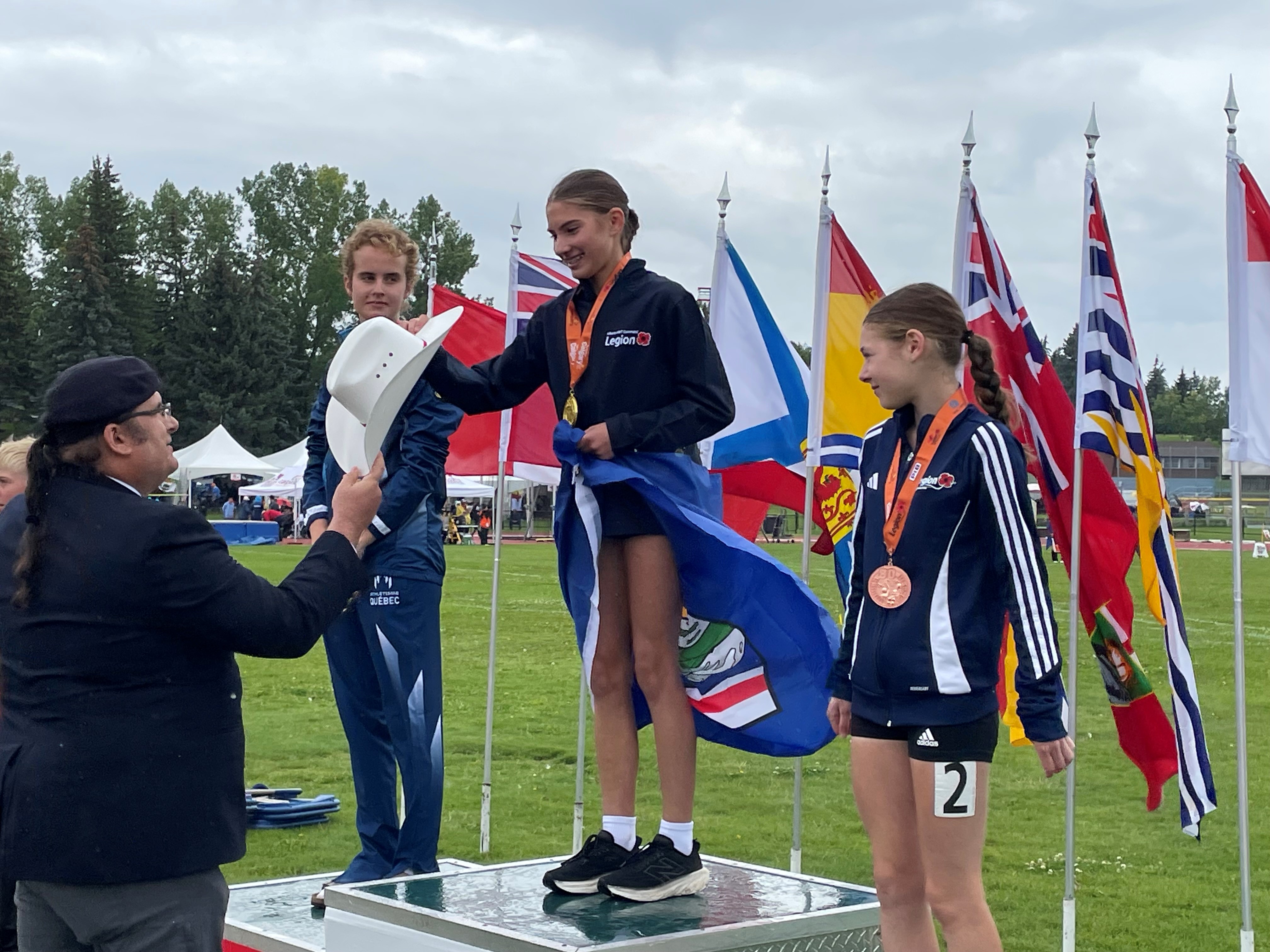 Trevor white hats winning athlete