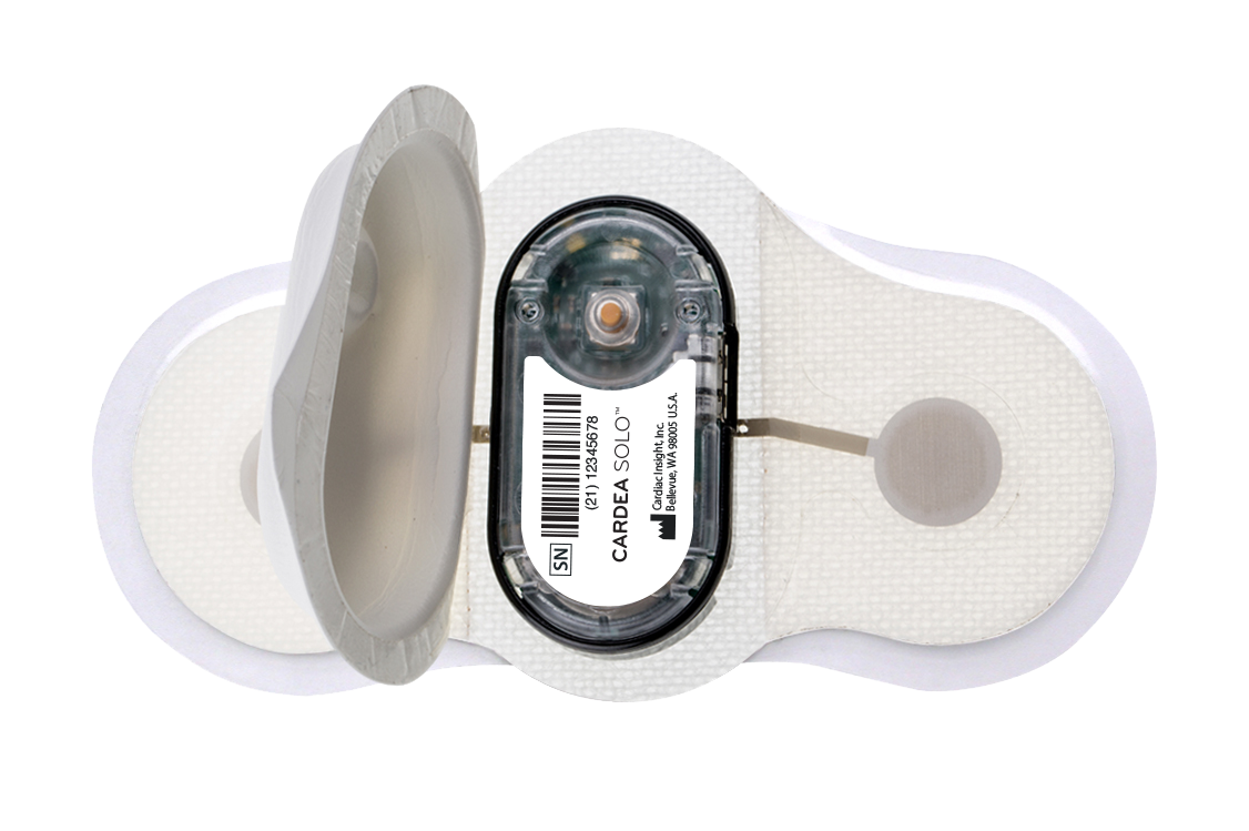 Cardea SOLO™ is the first wearable sensor incorporating automated ECG analysis software providing physicians instant access to data.