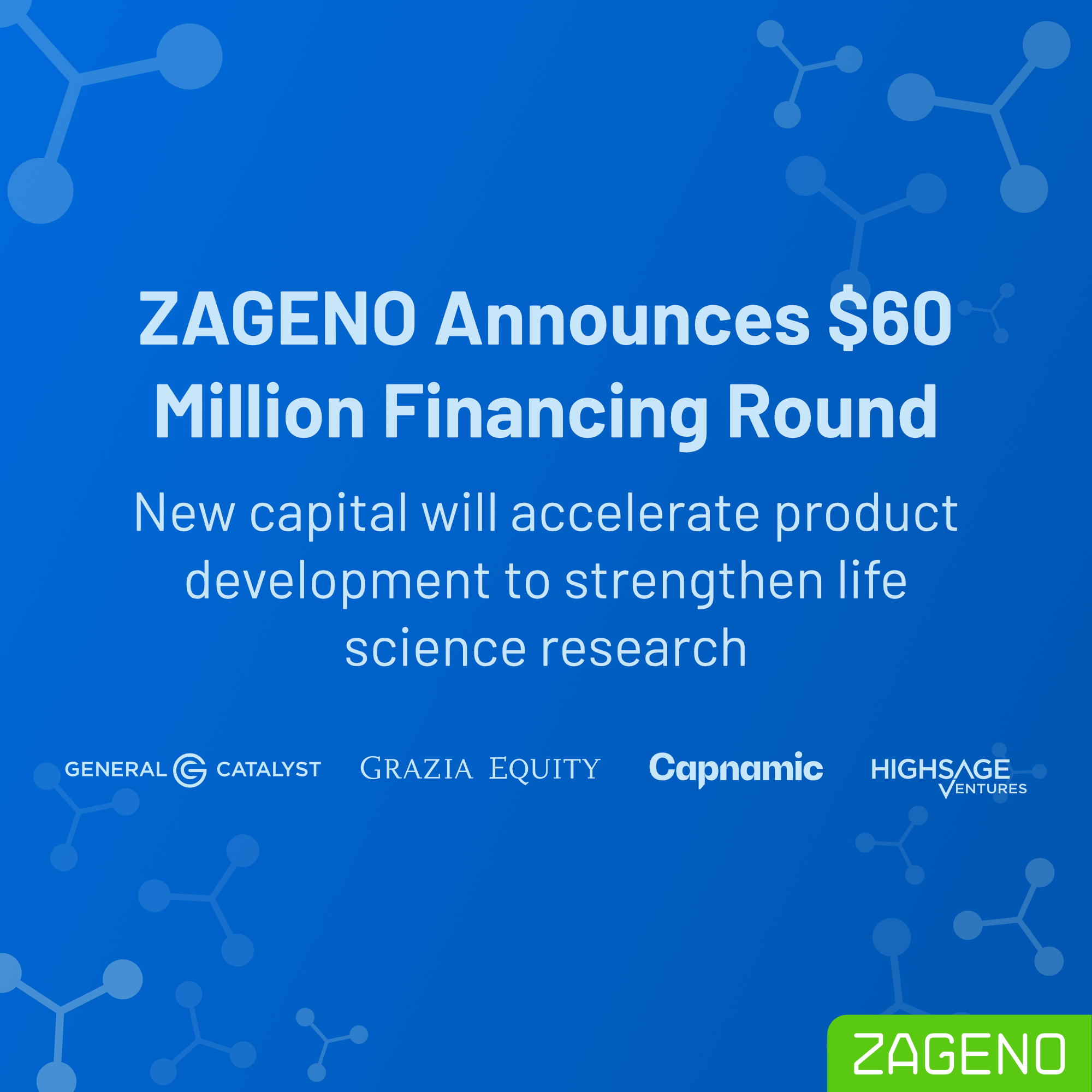 New Funding Supports ZAGENO's Goal to Champion Researchers