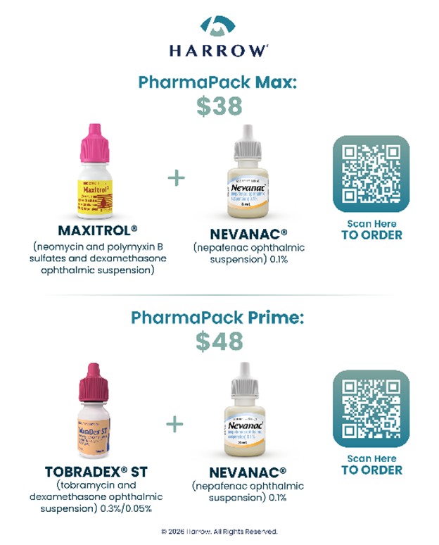 Harrow Announces PharmaPack™ Kits 