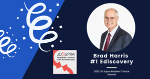 Brad Harris named #1 author in Ediscovery category