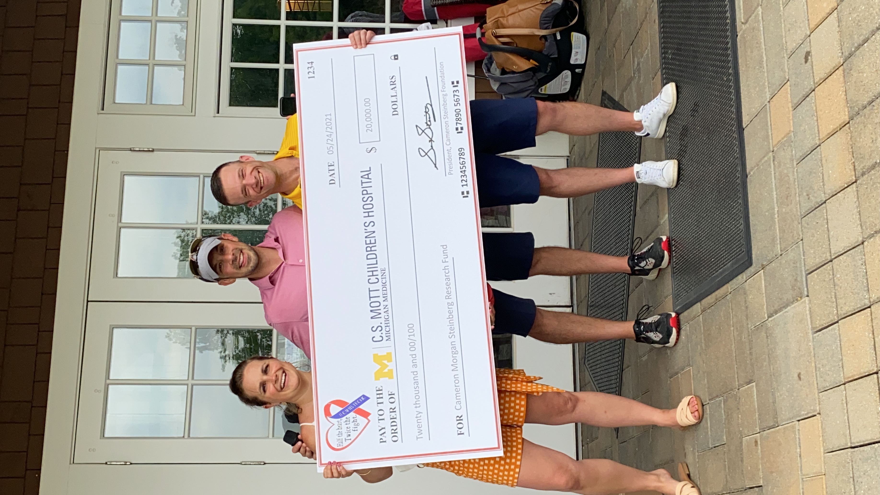 Check presentation: Inaugural Cameron Steinberg Foundation Golf Classic (2021)