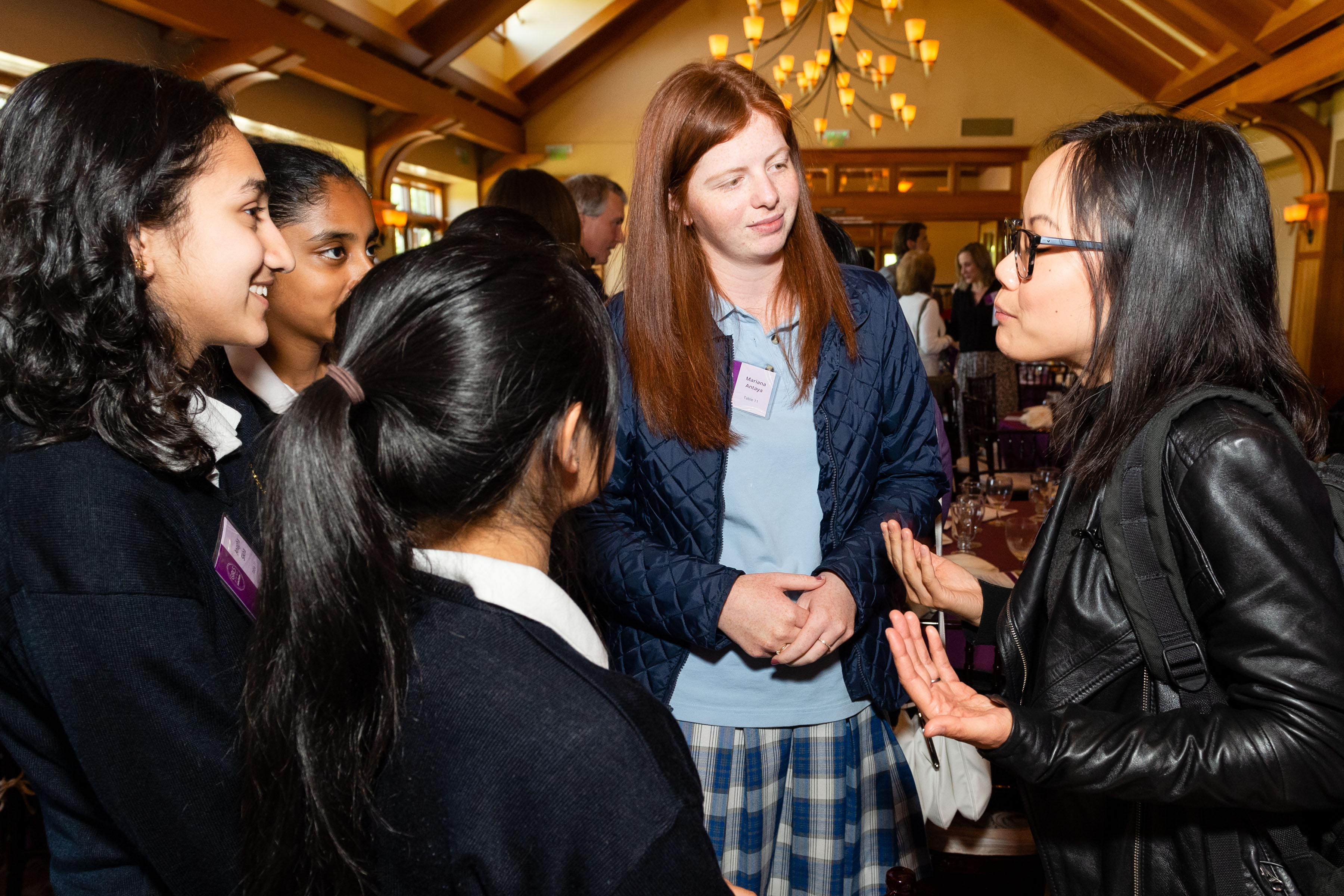 PlanGrid CEO Tracy Young talks to high school students about what it's like to lead in the tech industry. She told the young women about the importance of fighting gender inequity and advised them to be okay with asking for help. The students asked her questions at the Girls @ The Tech Luncheon by The Tech Museum of Innovation. 