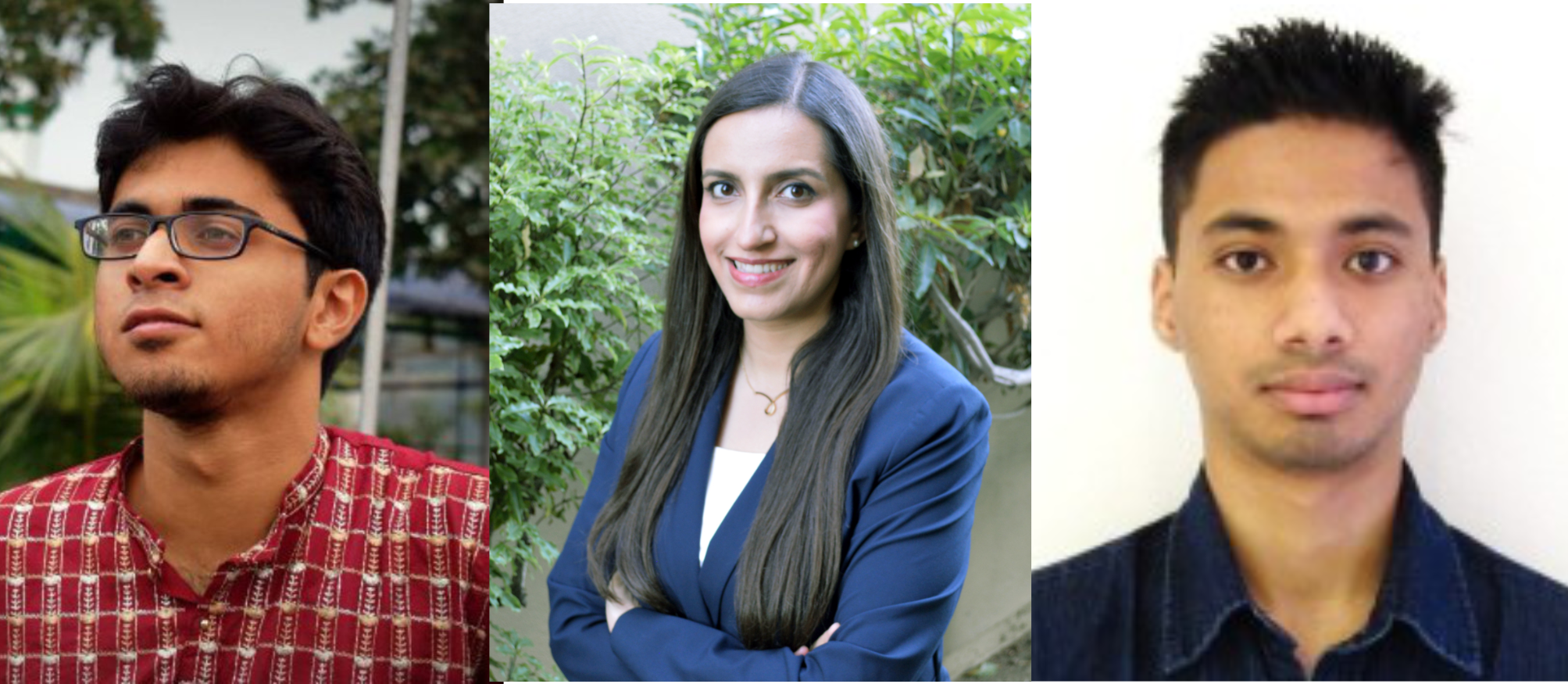 (L to R) Sayak Saha Roy, Professor Dr. Shirin Nilizadeh and Unique Karanjit of UT Arlington