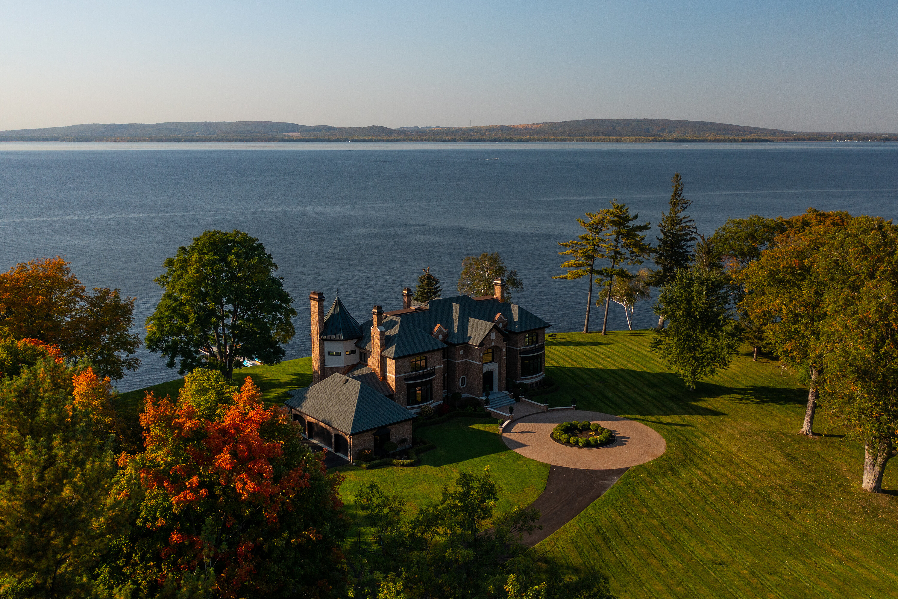 The majestic, six-acre waterfront estate that has set a new historic record as the highest residential property sale through the MLS® (Multiple Listing Service) system is located in Senneville.