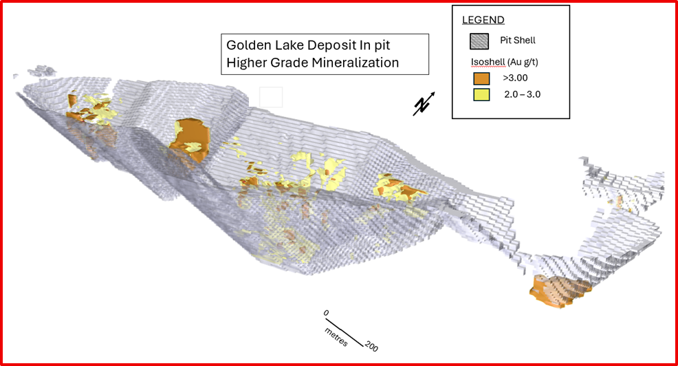 Golden Lake Deposit - Higher Grade Mineralization