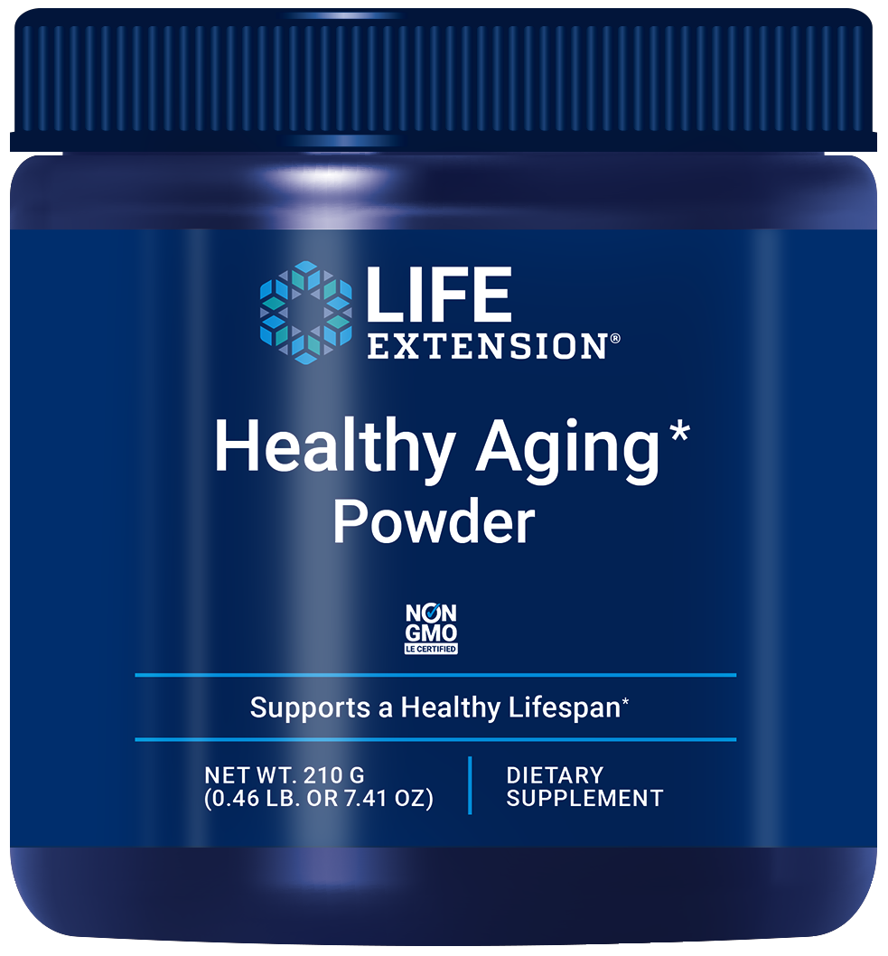 Life Extension’s new Healthy Aging Powder nonGMO supplement for a healthy lifespan