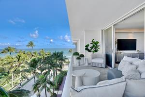 Magnificent ocean views from the balcony of 100 Worth Avenue, #607