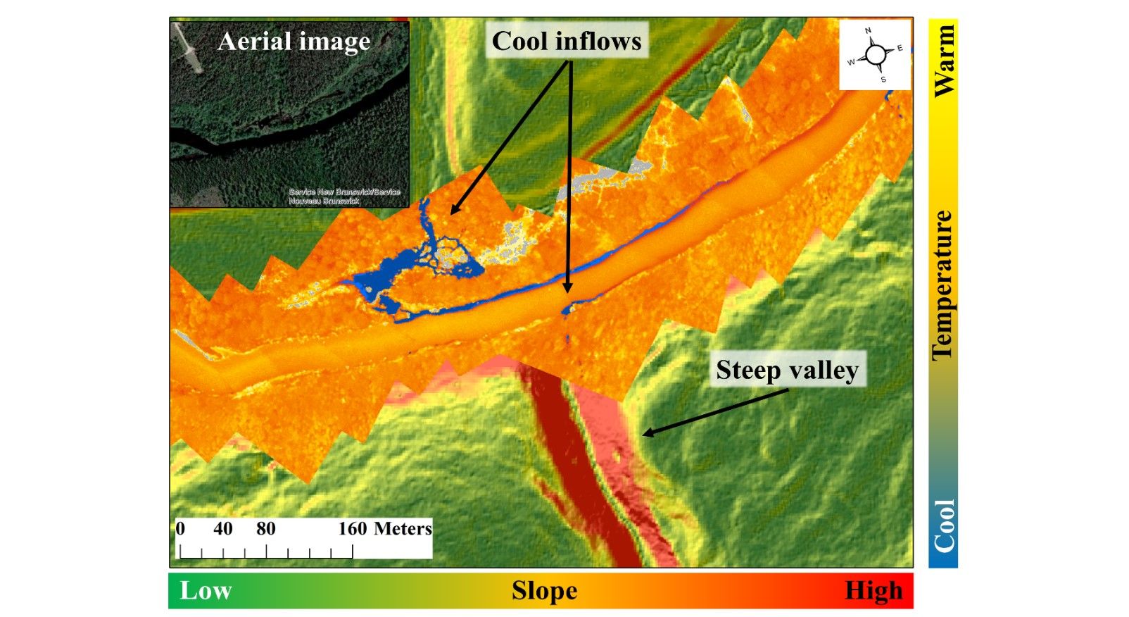 Thermal Image of Cains River