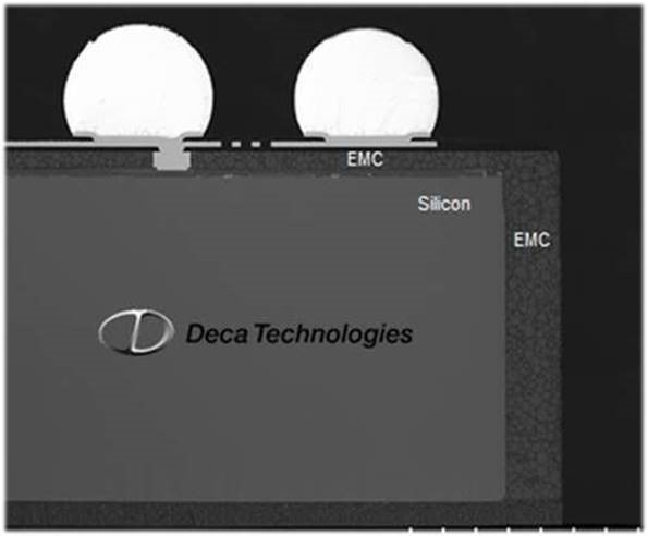 The cross-sectional image of a protected fan-in device.