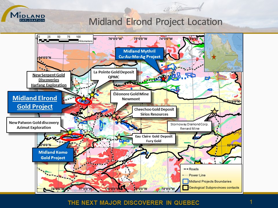 Figure 1 Elrond project location