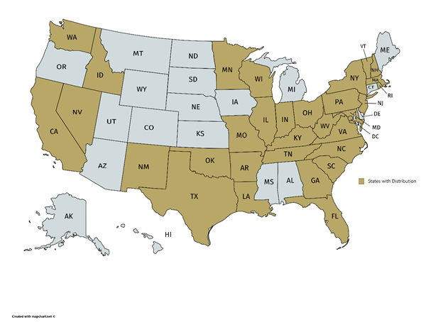 KONAGOLD States with Distribution June 27