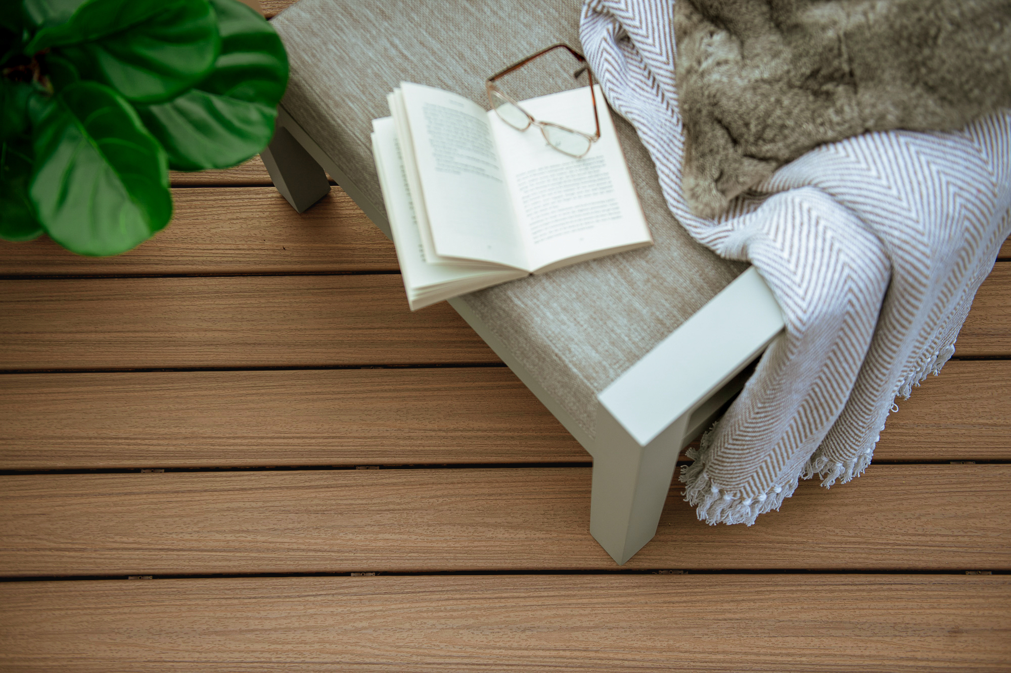 Golden Hour is one of two new nature-inspired colors that have been added to the popular Trex Enhance® composite decking line.