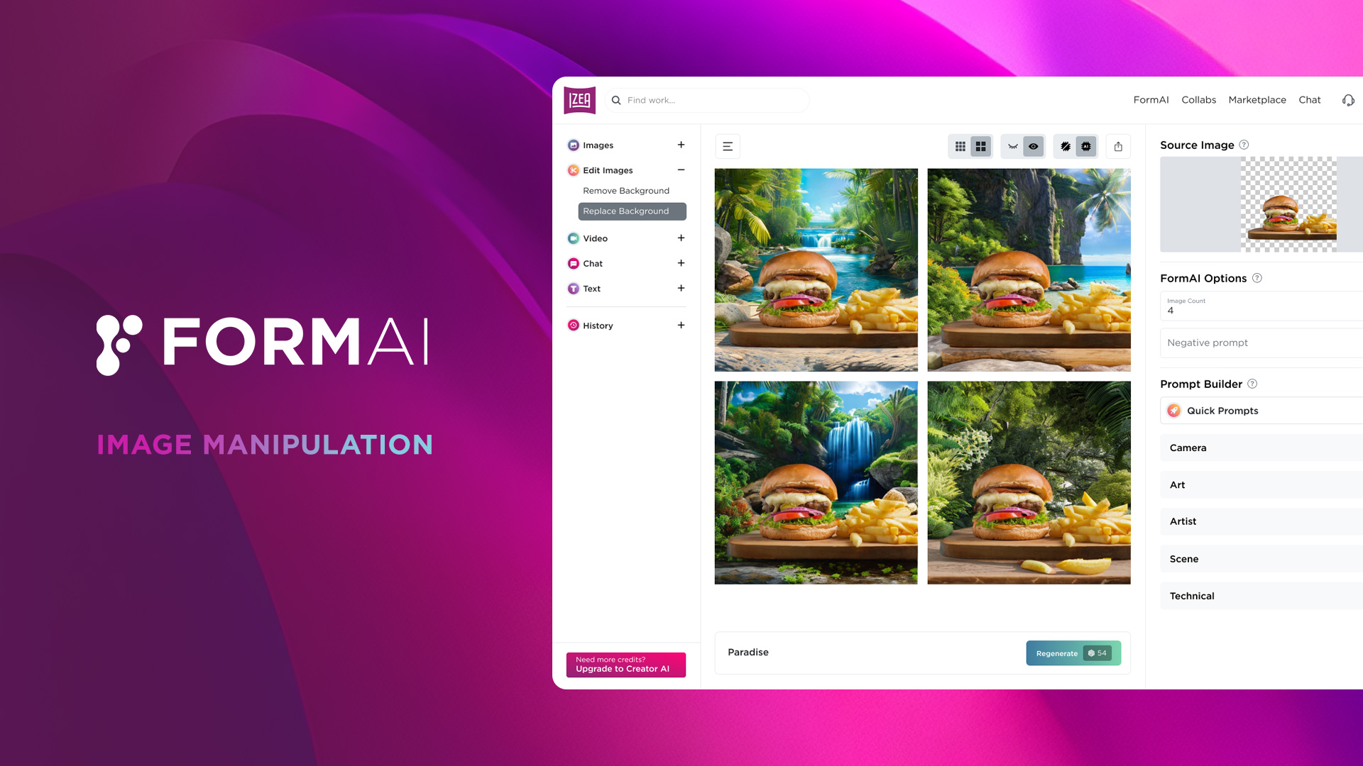 IZEA Launches AI Image Manipulation in FormAI