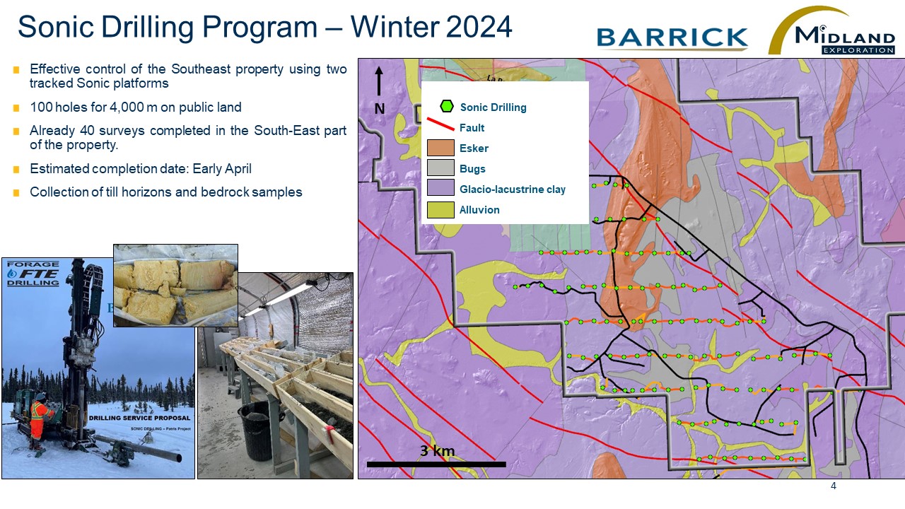 Figure 4 Sonic Drilling Program-Winter 2024