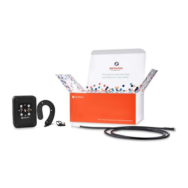 Indication for Use: The Sparrow Therapy System is a transcutaneous nerve field stimulator intended to be used in patients experiencing opioid withdrawal in conjunction with standard symptomatic medications and other therapies for opioid withdrawal symptoms under the supervision of trained clinical personnel.