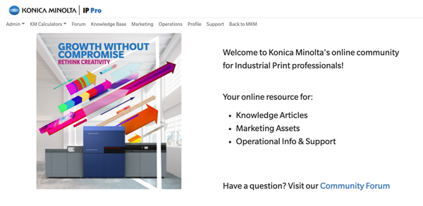 Konica Minolta's IP Pro Portal is designed to help its IP customers access pertinent information and discover new ideas for marketing, growth applications and opportunities to increase profits.

