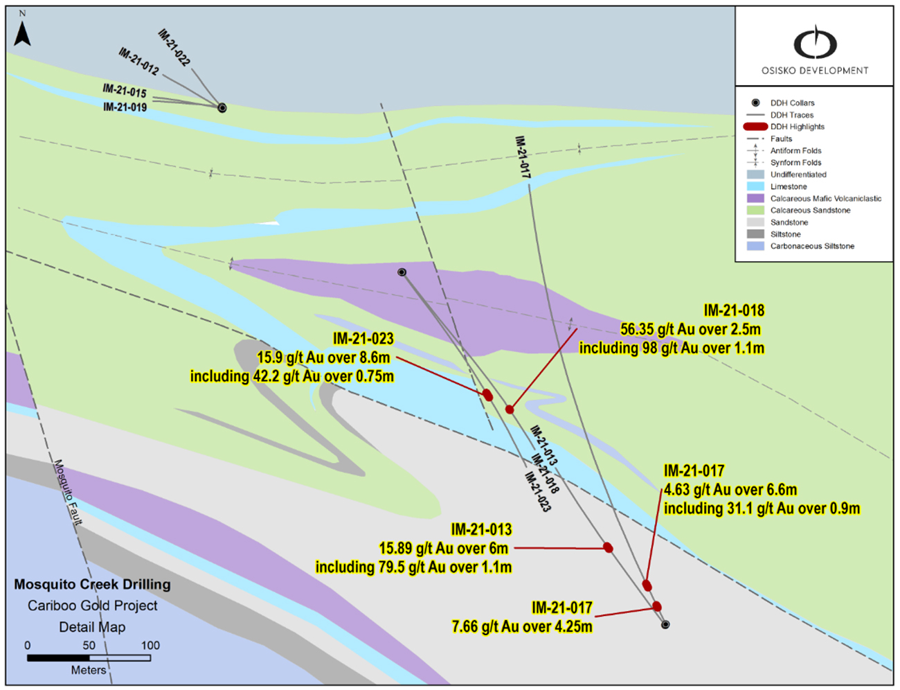 Figure 2: Mosquito Creek Select drilling highlights