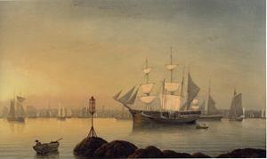 lane.view.of.gloucester.harbor.1858